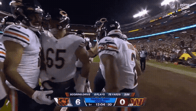 Football Game Bears Vs Washington Redskins GIF