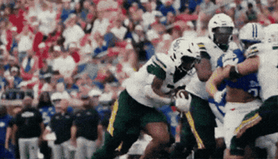 Football Game Being Played In Front Of Crowd GIF
