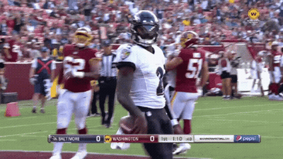 Football Game Between Baltimore And Washington GIF