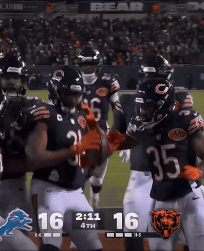 Football Game Between Bears And Lions GIF
