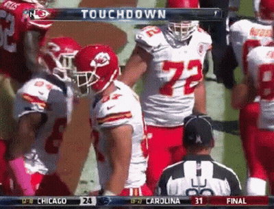 Football Game Between Chicago And Carolina GIF