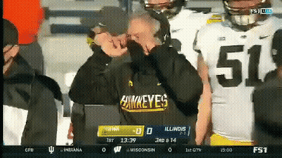 Football Game Between Hawkeyes And Illinois GIF