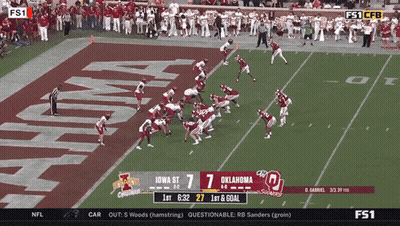 Football Game Between Iowa St And Oklahoma GIF
