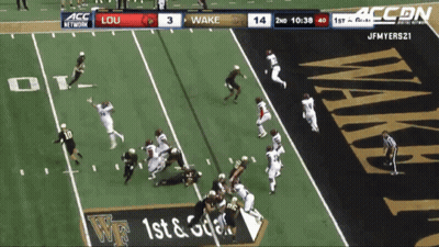 Football Game Between Lou And Wake On ACC Network GIF