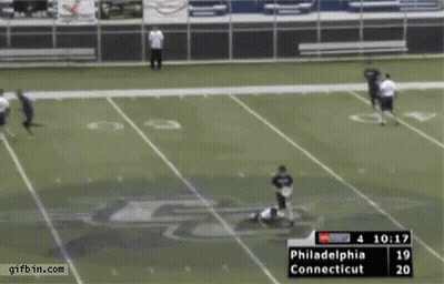 Football Game Between Philadelphia And Connecticut GIF