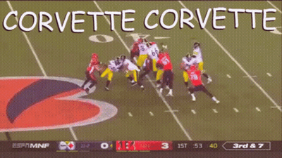 Football Game Corvettes Vs Steelers GIF