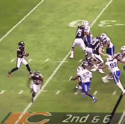 Football Game In Front Of 2Nd & 6 Sign GIF
