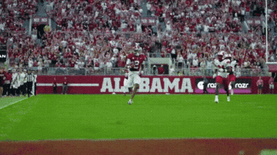 Football Game In Front Of Alabama Banner GIF
