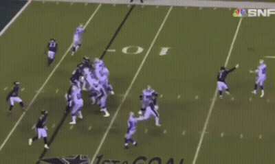 Football Game In Front Of Catch Banner GIF