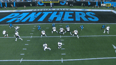 Football Game In Front Of Fox NFL Logo GIF