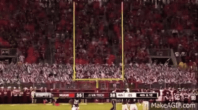 Football Game In Stadium With Crowd GIF