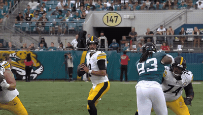 Football Game In Stadium With Number 147 GIF