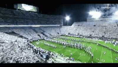 Football Game In Stadium With Unrivaled Banner GIF