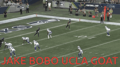 Football Game Jake Bobo UCLA GOAT In Red GIF