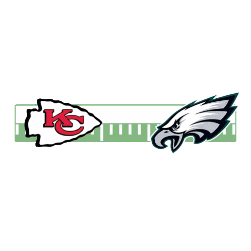 Football Game Kansas City Chiefs Vs Seattle Eagles Sticker