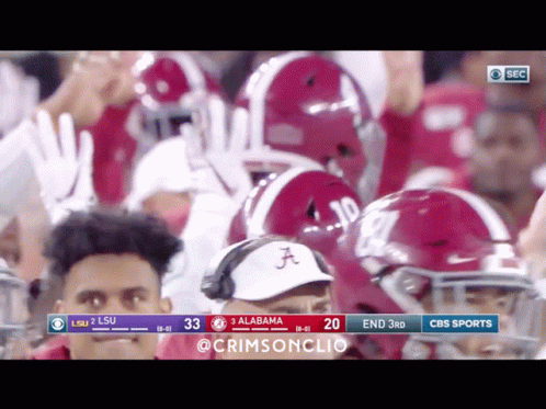 Football Game LSU Vs Alabama On CBS Sports GIF