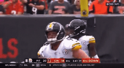 Football Game On CBS 4Th Down GIF