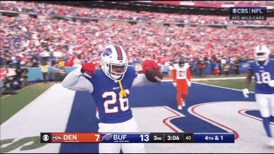 Football Game On CBS Score 13 To 7 GIF