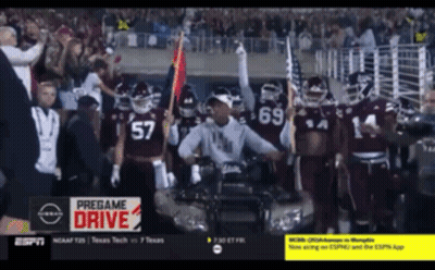 Football Game On ESPN With Pregame Drive GIF