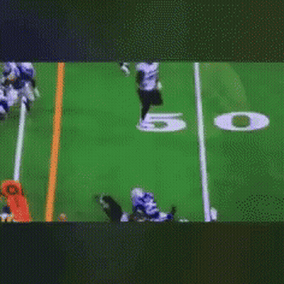 Football Game On Field With 2Nd And 4 Yard Line GIF