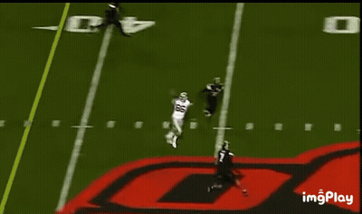 Football Game On Field With Letter D GIF