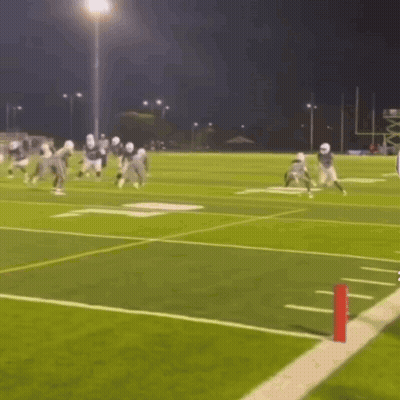 Football Game On Field With Letter T GIF