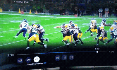 Football Game On TV Screen GIF