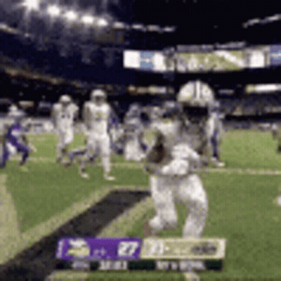 Football Game Players Running On Field GIF