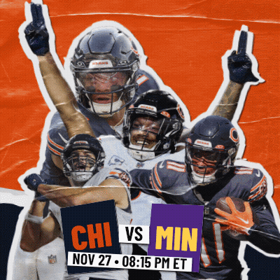Football Game Poster Chi Vs Min GIF