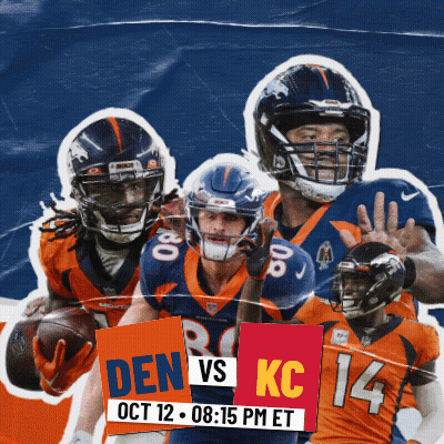Football Game Poster DEN Vs KC Oct 12 8:15 PM ET GIF