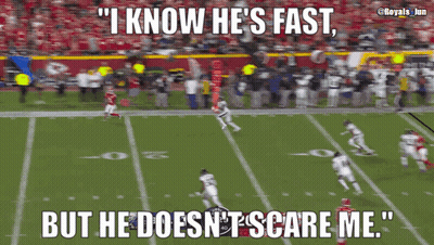 Football Game Saying I Know He's Fast GIF