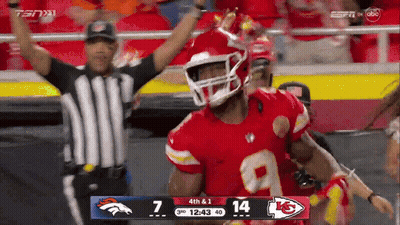 Football Game Score 7 To 14 GIF