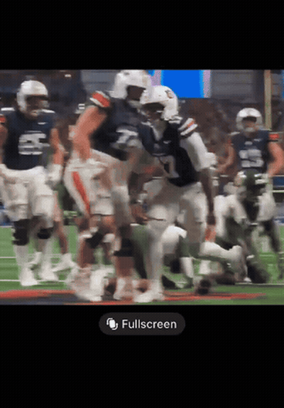 Football Game Screenshot With Full Screen Button GIF