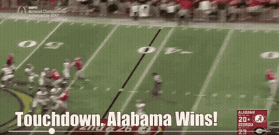Football Game Touchdown Alabama Wins GIF