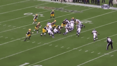 Football Game With Fox Logo In Background GIF