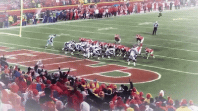 Football Game With Letter B On Field GIF