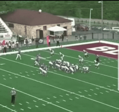 Football Game With Letter B On Sidelines GIF