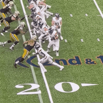 Football Game With Number 20 On Sideline GIF