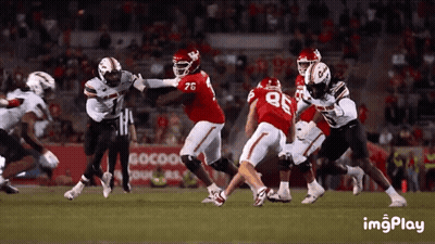 Football Game With Number 76 On Jersey GIF