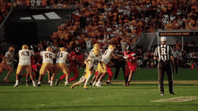 Football Game With Referee Letter R GIF