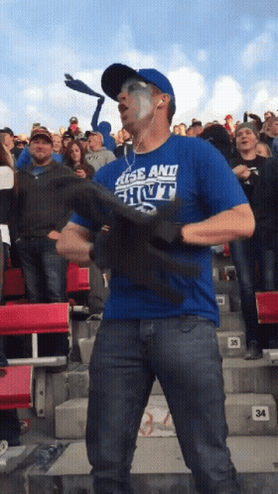 Football Game With Referee Letter R GIF