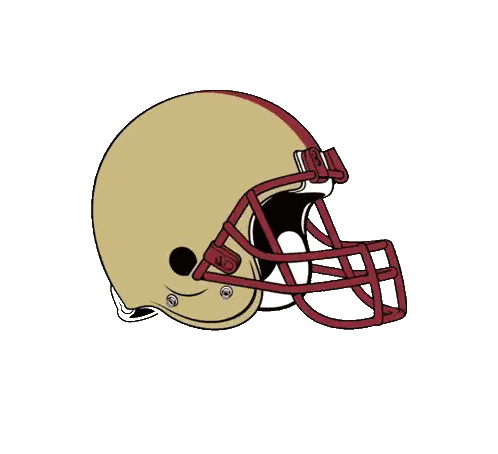 Football Helmet Number 18 Sticker