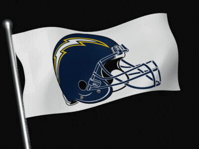 Football Helmet With Lightning Bolt On Flag GIF