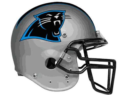 Football Helmet With Panther Sticker