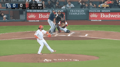 Football On Field With Patriots Banner GIF