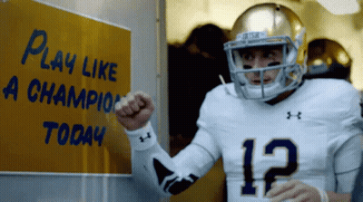 Football Player 12 Yellow Sign Play Like A Champion GIF