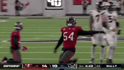 Football Player 54 Running On Field GIF