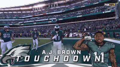 Football Player A.J. Brown Touchdown GIF