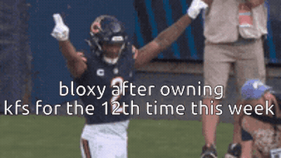 Football Player Arms Up Bloxy After Owning KFS 12Th Time This Week GIF