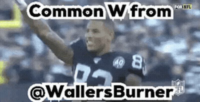Football Player Arms Up Common W From @Wallersburner GIF